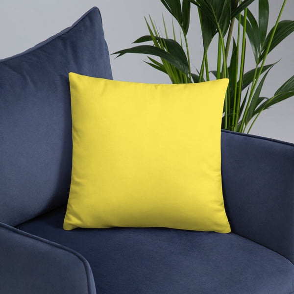 Bright Yellow Gung-ho for God Basic Pillow