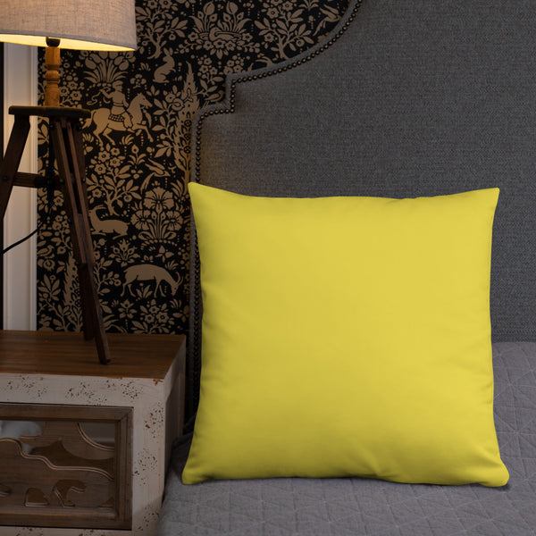 Bright Yellow Gung-ho for God Basic Pillow