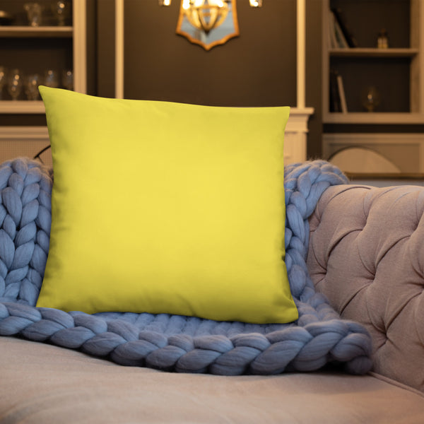 Bright Yellow Gung-ho for God Basic Pillow