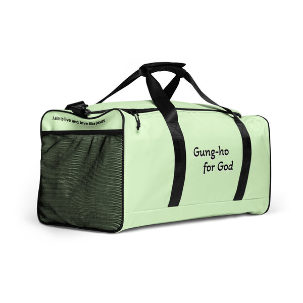 Gung-ho for God Duffle bag