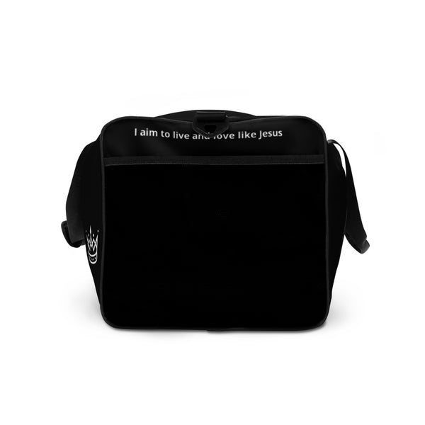 Black and White Gung-ho for God Duffle bag