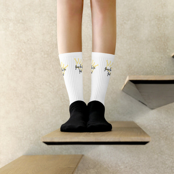 Gung-ho for God Black and White Socks