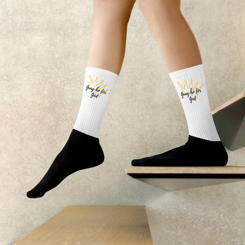 Gung-ho for God Black and White Socks