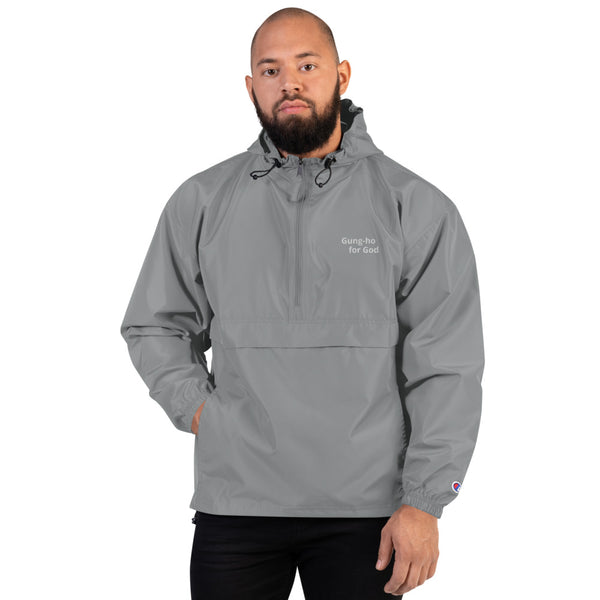 Embroidered Gung-ho for God Champion Packable Jacket