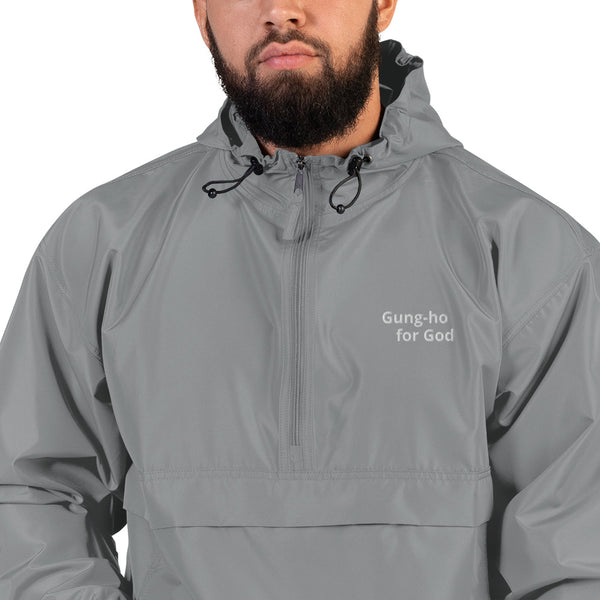 Embroidered Gung-ho for God Champion Packable Jacket