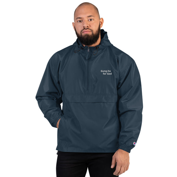 Embroidered Gung-ho for God Champion Packable Jacket
