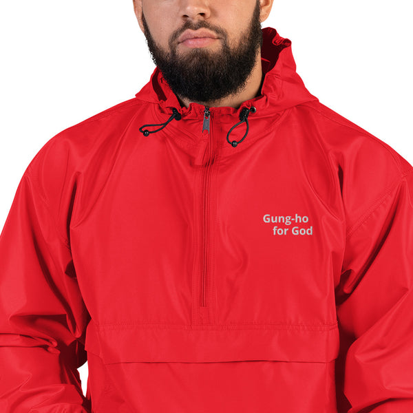 Embroidered Gung-ho for God Champion Packable Jacket