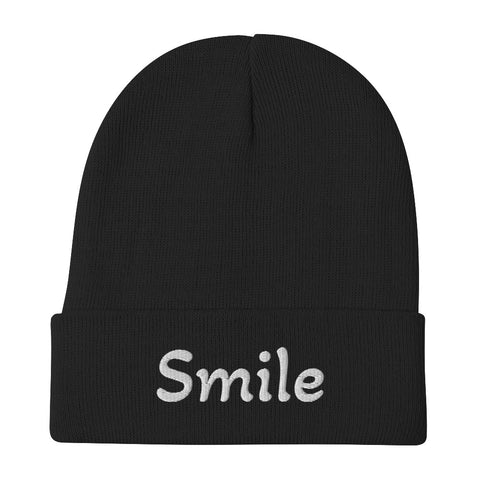 Smile Embroidered Beanie