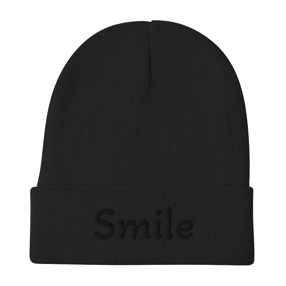 Smile Embroidered Beanie
