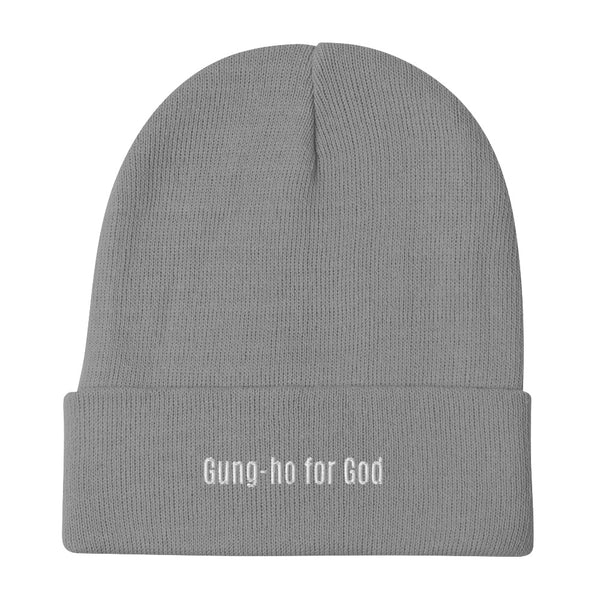 Gung-ho for God Embroidered Beanie