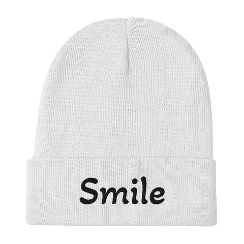 Smile Embroidered Beanie