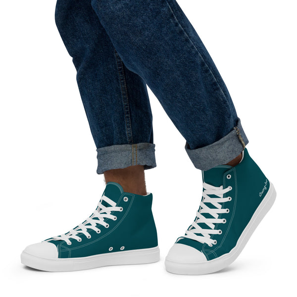Gung-ho for God Men’s high top canvas shoes Sherpa Blue