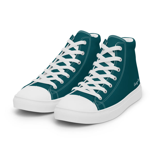 Gung-ho for God Men’s high top canvas shoes Sherpa Blue