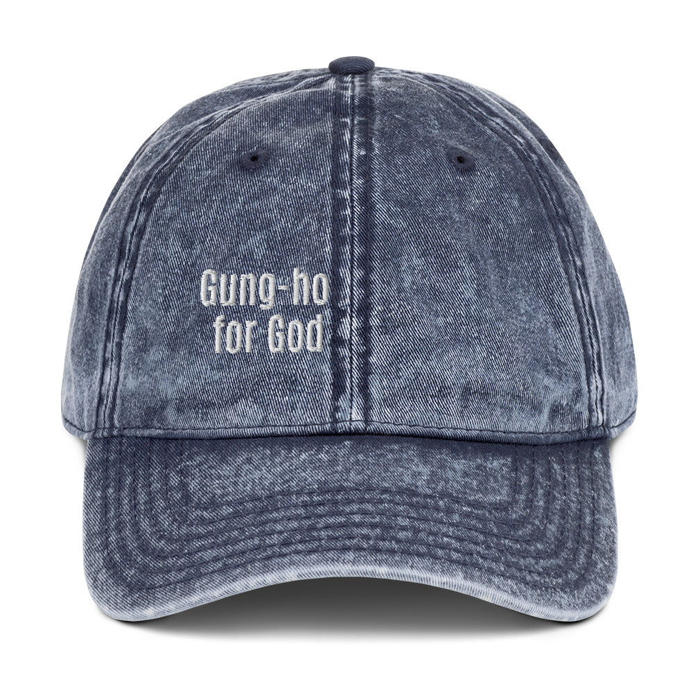 Gung-ho for God Vintage Cotton Twill Cap