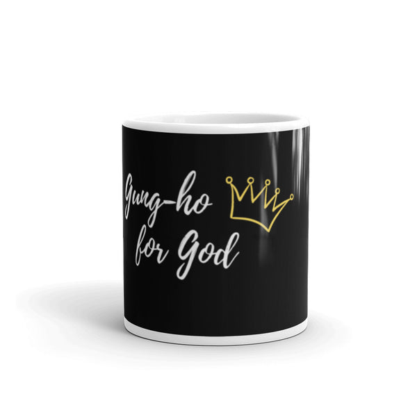 Gung-ho for God Black glossy mug